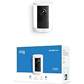 Ring Spotlight Cam 2K (newest model), Battery, Home or business security, Wide-Angle Retinal 2K Video, 6x Enhanced Zoom, Motion-Activated Spotlights, White