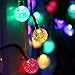 Qedertek Christmas String Lights, 20ft 30 LED Outdoor Fairy Globe Lights String Crystal Ball LED Decorative Lighting for Holiday Party Home Garden Xmas Trees Multicolor