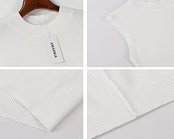 Amarmia Women's Mock Neck Knit Sweater Vest