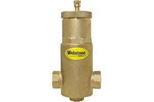 Webstone, a Brand of NIBCO Brass Air Separator, Removable Vent Head & Coalescing Medium, CxC, H-74003, 3/4 in