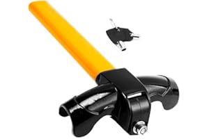 ZENTO DEALS Zento Universal Steering Wheel Lock – Anti-Theft Secure Car Lock - Adjustable Length Double Hook Retractable Theft Prevention