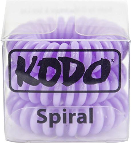 Kodo Spiral Lilac Hair Bobble Pack of 3, Pain Free Hair Band, Reduces Split Ends by Kodo