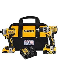 DEWALT DCK287D1M1 Kit combinado de taladro de martillo inalámbrico de 20 V y destornillador de impacto
