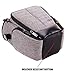 USA GEAR Camera Case for Digital SLR (Gray) w/Soft Cushioned Interior, Zippered Accessory Pockets, Adjustable Carry Strap - Compatible w/Nikon D3300 / D3400 / D5500, Canon Rebel T6 / T6i / T5 & More
