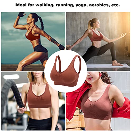 Fitness-sportbeha, Draadloze Gewatteerde Yoga-bh-tops Zachte, Ademende Dames Workout-hardloopbeha's voor Yoga Gym… - Image 8