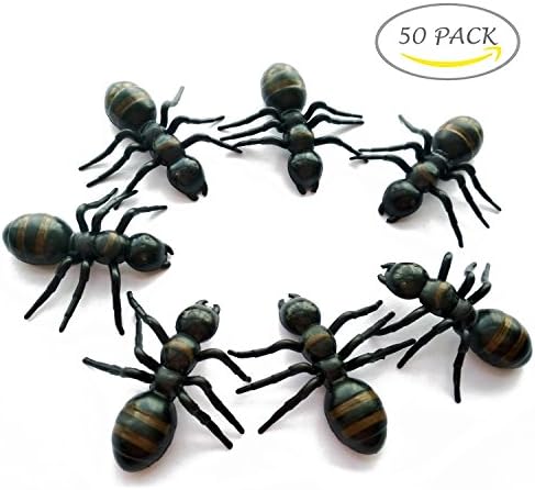 Ant Toy Picnic Decoration Large Ant Queen Soft Toy Plastic Fake Bug Prank Gag Practical Joke Toys Black 50 Pack