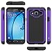 LK J3 Case, Express Prime Case, Amp Prime Case, [Shock Absorption] Hybrid Armor Defender Protective Case Cover for Samsung Galaxy J3 / Express Prime/Amp Prime (Purple)