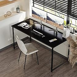 Coleshome 55 Inch Computer Desk, Modern Simple