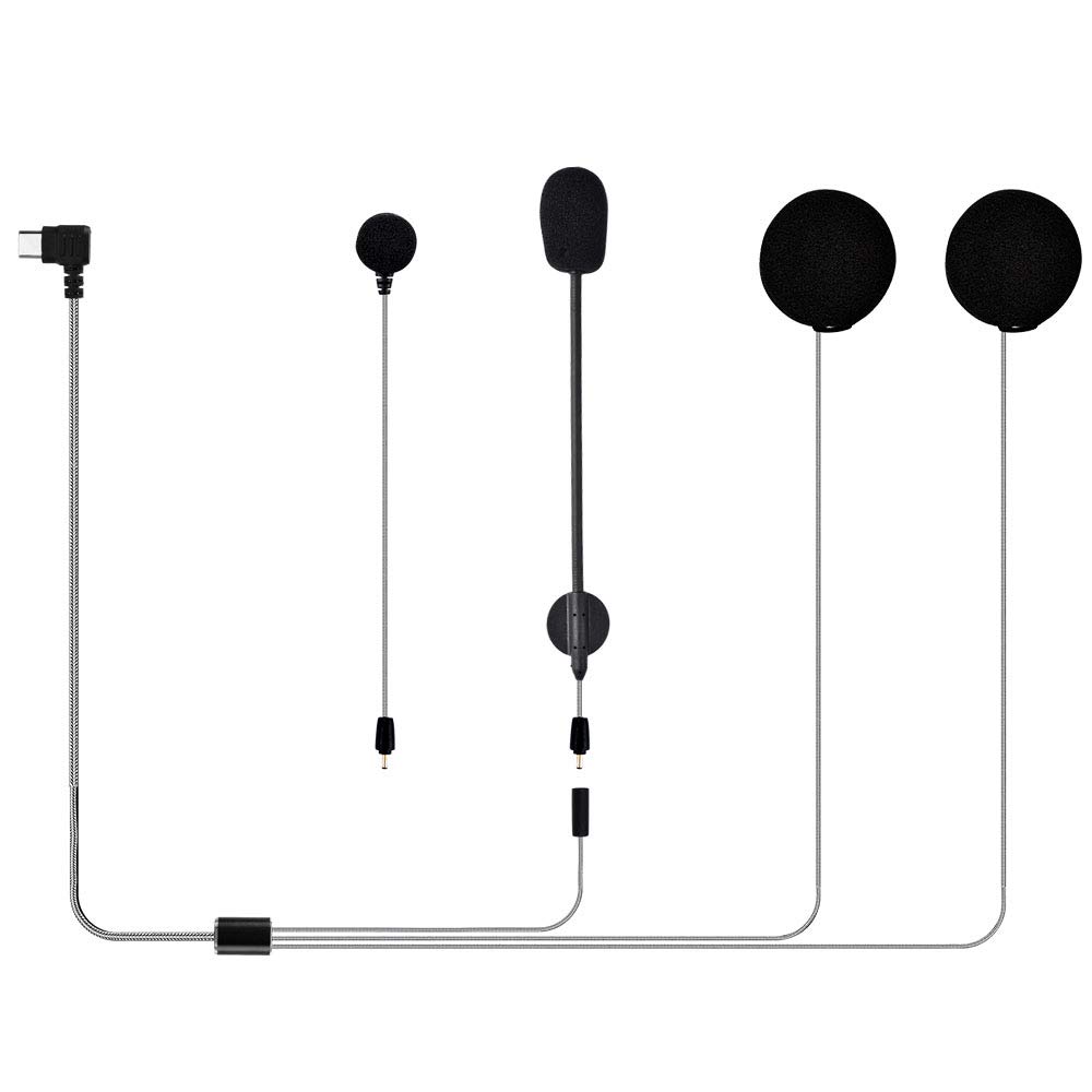 FreedConn Tcom-SC Motorcycle Helmet Headset With LCD Screen,DSP Noise Cancellation,2-Way Intercom,Waterproof,300h Standby And FM Radio,Motorbike Helmet Intercom Bluetooth(1 Packs With Hard Microphone)