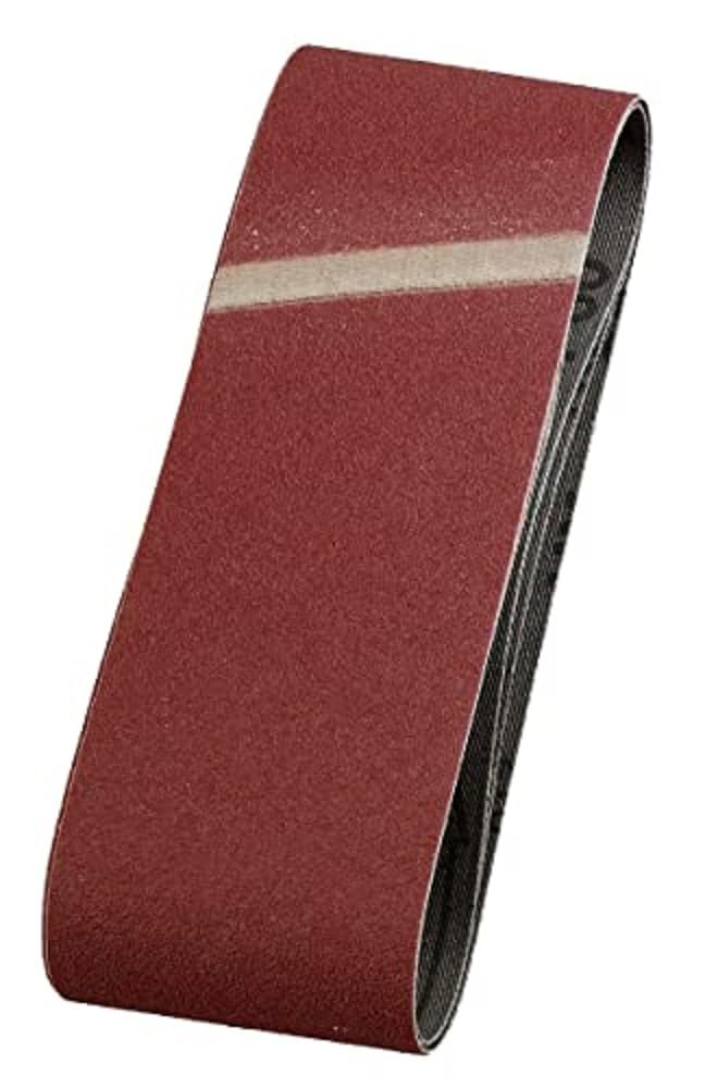 kwb Abrasive Belts 75X510 Mm Made Of High-Grade Aluminium Oxide With Grit Size 80, Special Gluing and Flexible Cotton Fabric for Coarse Sanding Of Wood and Metal