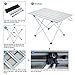 A plus life Portable Outdoor Folding Table, Lightweight Aluminum Desk with Carrying Bag for Picnic, Camp, Beach, Boat, Fishing, Easy to Clean. Gray Whitethumb 3