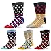 RioRiva Mens Formal Dress Socks Mid Calf 100% Cotton,US 7-13/EU 40-48,MSK68-4pack