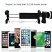 i-SUPERSIM Selfie Stick - Battery Free, Wired Monopod for iPhones and Android Phones - Black
