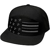 The Heartbeat Brand Flag Laser Mesh Snapback Hat for Men & Women | Flat Bill Trucker Hat | Lightweight & Water-Resistant