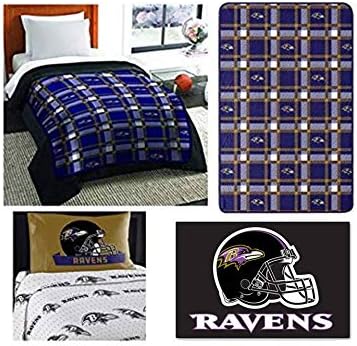 Amazon Com Northwest Nfl Baltimore Ravens 6pc Twin Bedding Set