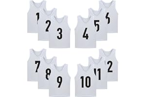 LTHYTY 12 Pack(1-12) Numbered Jerseys/Soccer Bibs/Scrimmage Pinnies/Team Training Vest for Adult Youth Kids.