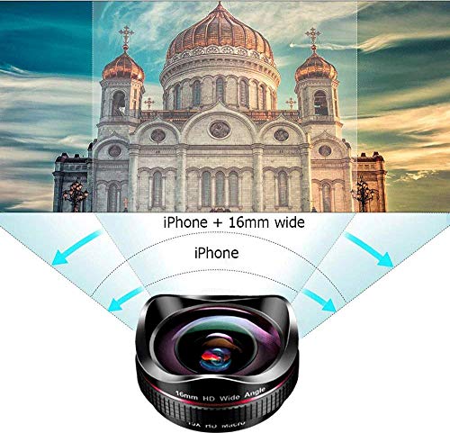 image for Anwick Cell Phone Camera Lens Accessories, 4K HD 2 in 1 120°Wide Angl