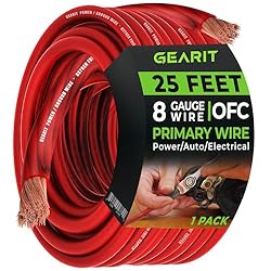 GearIT 8 Gauge Wire Oxygen Free Copper OFC
