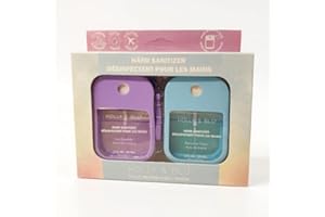 HOLLY & BLU Hand Sanitizer Set, Luxe Lavender and Rainwater Glow Scents, 30mL Each, 2 Pack
