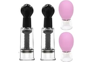 2 Pairs Nipple Correctors for Correcting Flat Inverted Nipples, Vacum Suction Cup Nipple Puller to Help Breastfeeding Mother 