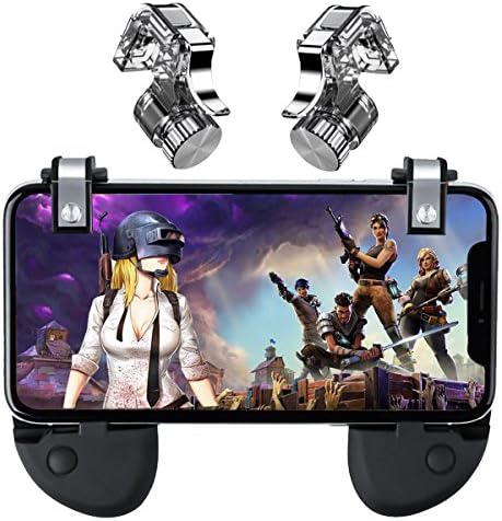 Fortnite PUBG Mobile Controller - Mobile Game Controller, Cellphone Game Trigger, Battle Royale L1R1 Sensitive Shoot and Aim Gift for Kids (4 Triggers+2 Grips)