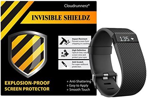 Fitbit Charge HR Screen Protector (10-Pack) - CloudRunnerz Premium Clear Shatterproof Screen Protector for Fitbit Charge HR Wireless Activity Wristband, Anti-Fingerprint &amp; Anti-Scratch Film Cover