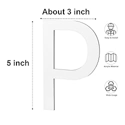 5 Inch Acrylic Frosted Matte White Letter