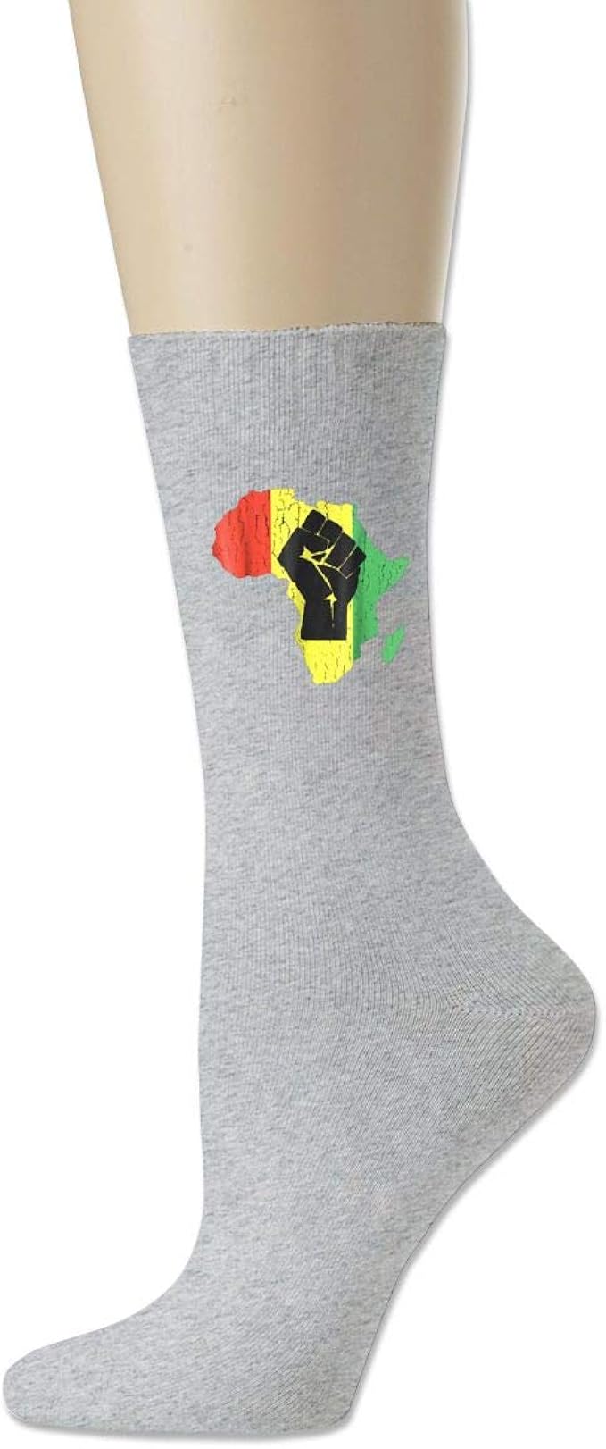 Vintage Black Power African Continent Cotton Socks Ankle