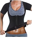 Gotoly Women's Neoprene Sauna Vest with Sleeves Gym Hot Sweat Suit Weight Loss
