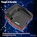 OEDRO Floor Mats Fit for 2015-2025 Ford Edge, Unique Black TPE All-Weather Guard Includes 1st and 2nd Row: Front, Rear, Full Set Liners