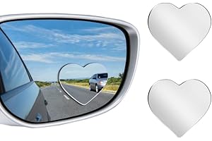 GOHERE Blind Spot Mirror 2 Pack Cute Car Accessories for Women Heart Shaped Valentines Gifts Car Essentials Side Blindspot Mirrors Wide Angle Mirrors Adjustabe Frameless Convex Rear View Mirror