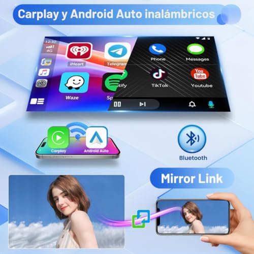 Inefala 4+64G Stereo for Audi A4 S4 RS4 8E B6 B7 2000-2009 Android 15 with Wireless Carplay and Android Auto, 7'' Radio Screen with Bluetooth 32EQ GPS FM/RDS SWC AHD Reverse Camera