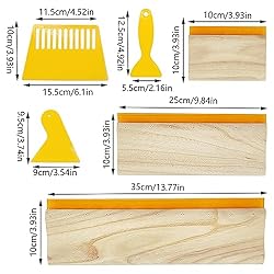 6 PCS 6 Sizes Screen Printing Squeegee,3 Sizes 75