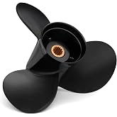 JSPROP Boat Propeller for BRP Johnson Evinrude 15-35HP 14 Spline Tooth RH | 10 1/2x11, 10.1x13, 10 1/4x14, 10 1/4x15, 10.3x12, 10.3x13, Replace OEM No.765049 763486 765050 778863, fit 15 20 25 30 35HP