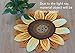 USTIDE Sunflower Floral Shaped Doormat Handmade Rug Anti-Slip Mat Colorful Floor Rug Personalized Custom Carpets Outdoor Mat Small