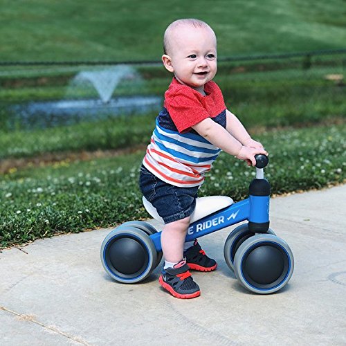 Ashtonbee Baby Balance Bike - Indoor Outdoor Blue Bicycle for Children Ages 10-24 Months