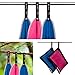 Extra Large Microfiber Towel 4 Pcs Set Uniquely Designed as Self-Hanging + Built-in Secret Zipper Pocket and Travel Bag to Save You Space at Gym & Beach & Yoga & Sports & Bath for Quick Drying (Blue)