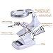 Magnifier Station with LED Light, SoMarkt 3X 4.5X Magnifying Glass with 10 LED Light Multifunctional Helping Hand Magnifier Station For Soldering Assembly Repair Modeling and Hobby, White