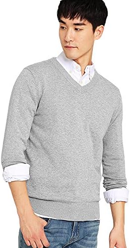 Crownbee ニット メンズ 綿 Vネック 長袖 ニットセーター カジュアル ビジネス 無地 春秋冬 C1181