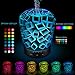 Moonsteps B16110013-01 Night Aromatherapy Ultrasonic Essential Oil Diffuser with 14 LED Color Lighting Options and Automatic shutoff 180mL-Doubles as a Cool Mist humidifier with Unique 3D Effect