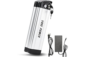 YS YOSE POWER Yose Power 48V 36V 10.4Ah 13Ah 15Ah 17.4Ah Ebike Battery Sliver Fish Electric Bike Battery 250W 350W 500W 700W 900W 1000W Electric Bicycle Lithium Battery (Silver Color 36V13Ah for 0-750W Motor)