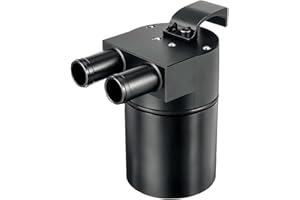 BOMLING Aluminum Alloy Oil Catch Can Reservior 300ml Automotive Replacement Catch Can Breather Tank Kit Compatible with BMW N54 335i 135i E90 E92 E82 2006 2007 2008 2009 2010,Black