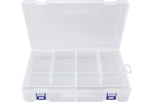 Beoccudo Tackle Box Beads Organizer Tackle Boxes with Dividers Plastic Storage Large 10 Grids Box Jewelry Compartment Container