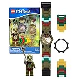 Lego Year 2013 Legends of Chima Series Watch with Minifigure Set #9000416 - CRAWLEY Watch Plus Crawley Minifigure with Whip (Water Resistant: 50m/165ft)