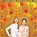 Supla 23 Pack Fall Decorations Hanging Honeycomb Paper Tissue Pumpkins Hanging Pumpkin Paper Lanterns Fall Hanging Swirl Maple Leaf Paper Garland for Thanksgiving Halloween Shower Birthday Party Decor