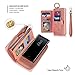 AIFENGCASE Compatible with Samsung Galaxy Note 8 Phone Case,Wallet Case for Women Men Girl,Wristlets Clutch Zipper Leather Pouch Wallet Flip Case Card Holder Magnetic Detachable Back Cover,Pink