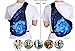 iColor Sling Chest Shoulder Bags Crossbody Backpack Rucksack Sports Multipurpose Daypack 15L with Phone/Bottle Sleeve Carrier for Women Men Kids Hiking Cycling Walking Dog Bicycle (Blue Lion)