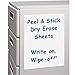 Houseables Dry Erase Sheets, 10 Pack, White Board Vinyl Stickers, 8.5