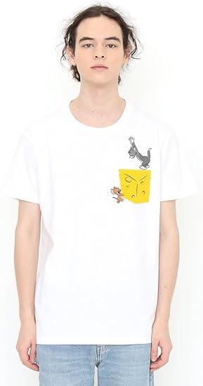 Amazon グラニフ Graniph コラボレーション Tシャツ ビッグチーズ トムとジェリーショートスリーブティーb ホワイト S メンズ レディース Tシャツ カットソー 通販