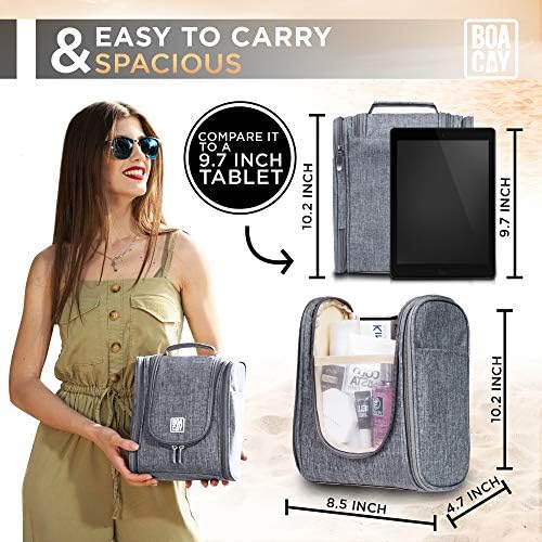 Premium Hanging Travel Toiletry Bag for Women and Men, Hygiene Bag, Bathroom and Shower Organizer Kit with Elastic Band Holders for Toiletries, Cosmetics, Makeup, Brushes 5 Premium Hanging Travel Toiletry Bag for Women and Men, Hygiene Bag, Bathroom and Shower Organizer Kit with Elastic Band Holders for Toiletries, Cosmetics, Makeup, Brushes